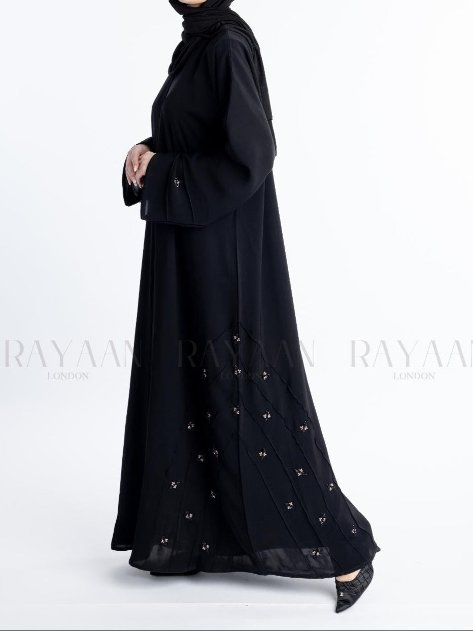 Elegant Open Abaya with Handwork