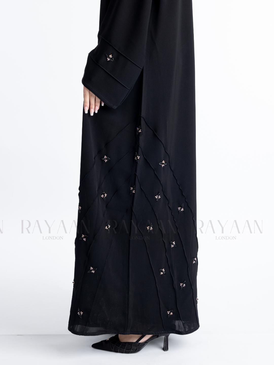 Elegant Open Abaya with Handwork
